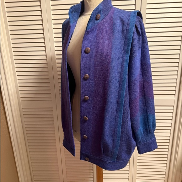 70s VTG Avoca Collection Pure New Wool Coat Jacket & Skirt Set L Made in Ireland - Picture 6 of 9